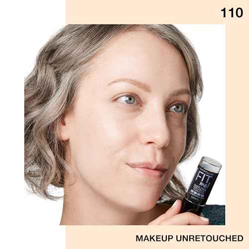 Maybelline Fit Me Shine-Free + Balance Foundation Stick, Multi-Use Face Makeup and Contour Stick For Natural, Matte Coverage, Porcelain, 1 Count