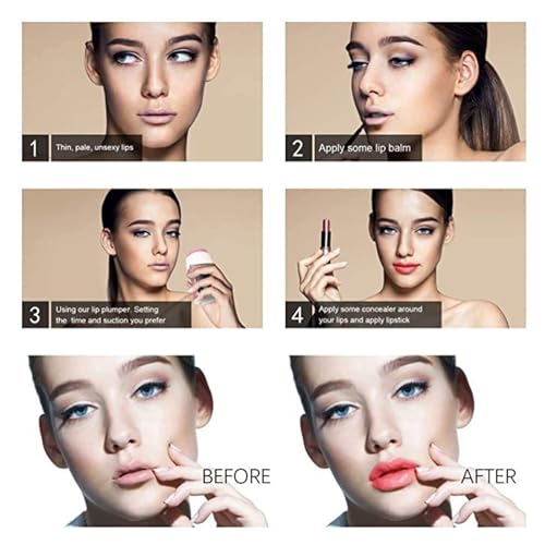 Electric Lip Plumper with Time Control - Portable Lip Enhancer