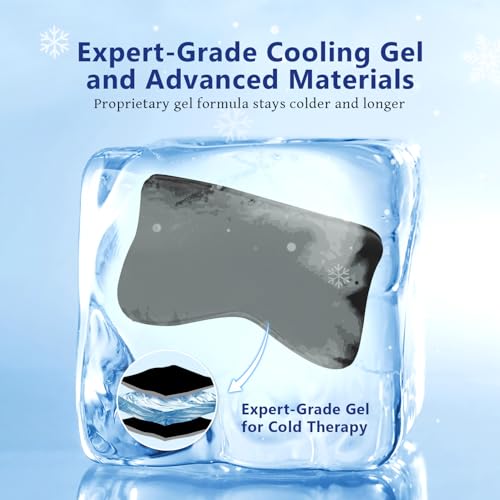 Cooling Eye Mask for Sleeping Migraine Headache Relief Mask Gel Cold Compress Eye Face Ice Pack for Eyestrain Dark Circles and Puffiness Relaxation Gifts for Women Men Silk Reusable-2 Pack