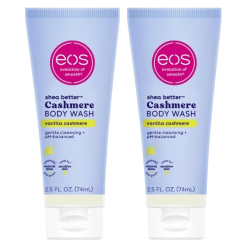 EOS Vanilla Cashmere Body Wash Travel Size 2.5 fl oz (Pack of 2) - 2.5 fl oz Vanilla Cashmere