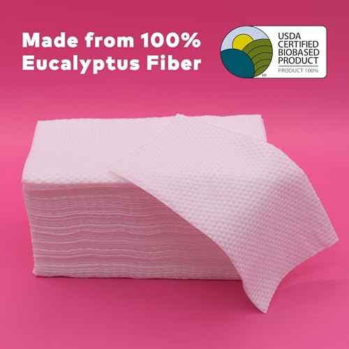 MakeUp Eraser Cloud Clean Eco Towelettes, Certified 100% USDA Biobased Face Towel, Biodegradable Disposable Face Towelette, Dry Wipe Made From Ultra Soft, 100% Eucalyptus Fibers, 60ct., 1 pack