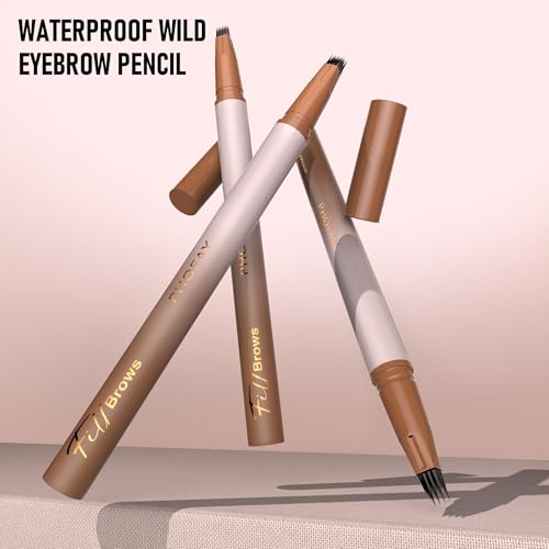 PHOFAY Waterproof Wild Eyebrow Pencil & Hairline Product - Ultra-Fast Drying, Hair Color Matching, Beginner-Friendly & Versatile (4 COLORS)