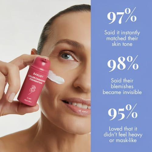 Korean Color Changing Foundation for Mature Skin - 24hr Waterproof