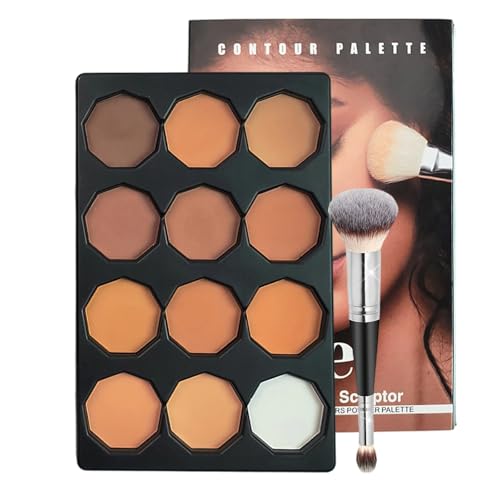 12-Color Contour Palette with Concealer & Brush Set