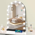 Vanity Mirror with Lights, 15.7" x 23.6" Hollywood Lighted Makeup Mirror with 15 Dimmable LED Bulbs for Dressing Room Bedroom Black