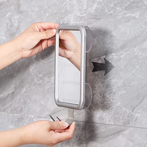 Fogless Shower Mirror with Razor Holder & 4 Suction Cups