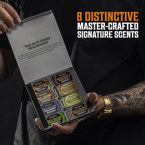 Viking Revolution 8 Pack Solid Cologne for Men Travel Set