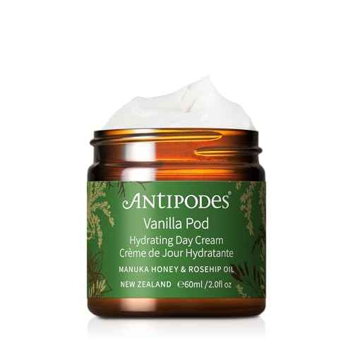 ANTIPODES Vanilla Pod Hydrating Day Cream ? Anti Aging Face Moisturizer For Dry Skin ? with Rosehip Oil, Avocado Oil & Antioxidant Skincare Ingredients ? Dry Skin & Normal Skin ? 60ml, 2 fl. Oz