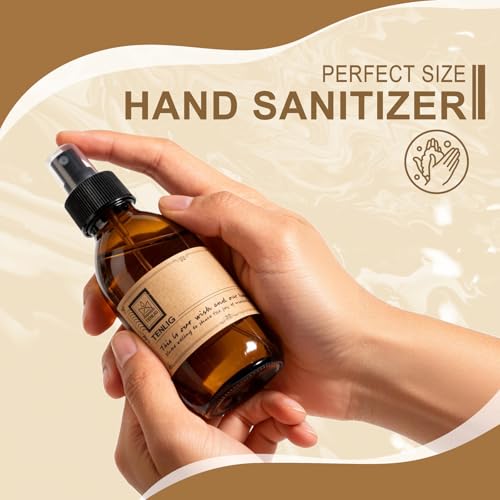 5oz Amber Glass Spray Bottles,6 Pack Small Refillable, for Essential Oils,Cleaning Solutions,Fine Mist for Hair,Facial Hydration,Aromatherapy,Plants,with Durable Nozzle,Labels,Pipettes,Funnels