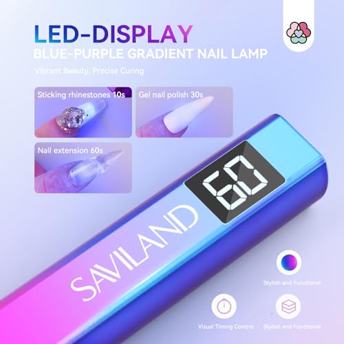 SAVILAND 12W UV LED Nail Lamp – Portable Gel Nail Dryer