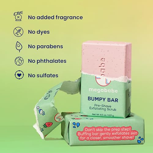 Megababe Bumpy Bar Pre-Shave Exfoliating Scrub, 4.5 oz