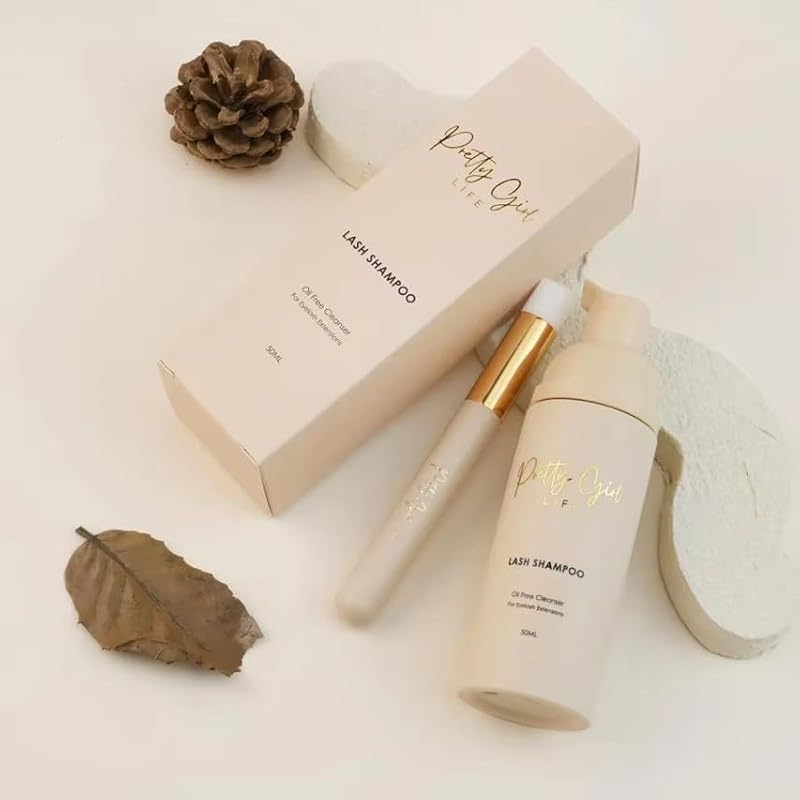 Eyelash Extension Shampoo with Brush - Gentle Foam Cleanser