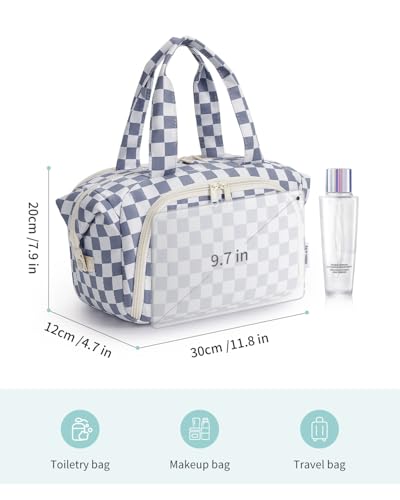 Narwey Large Travel Toiletry Bag for Women with Wet Pocket