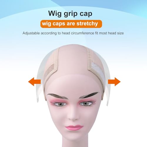 Glueless Wig Cap with Grip Band & Transparent Lace