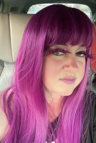 Pink Faux-Feather False Eyelashes - Halloween Costume
