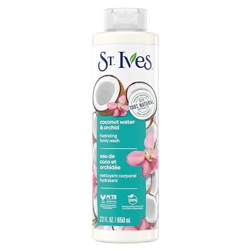 St. Ives Coconut Water & Orchid Hydrating Body Wash 100% Natural 22 oz.
