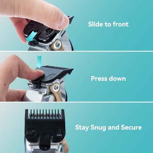 Clipper Guards Set Compatible with Most Wahl Clippers with Holder, Clipper Guides Replacement - 1/16" to 1", 10 Piece Set, Black Color