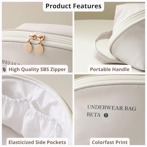 Women's Travel Underwear Organizer Bag XL Beige