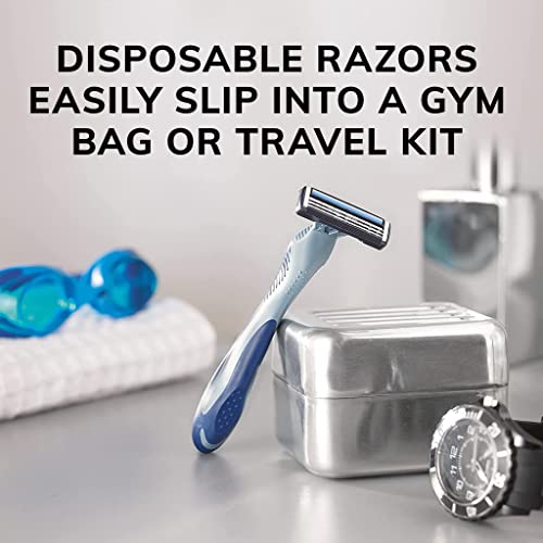 BIC Flex 3 Men¡¯s Disposable Razors With 3 Blades, For a Smooth and Comfortable Shave, 4 Piece Razor Kit for Men