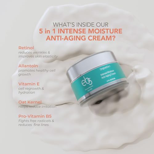 eb5 Intense Moisture Anti-Aging Face & Neck Cream with Retinol, 4 Fl Oz - Natural Fragrance