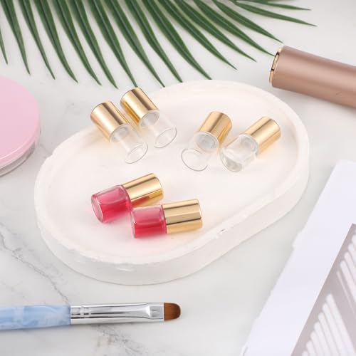 24 Pack 1ml Gold Glass Roll-On Bottles for Essential Oils