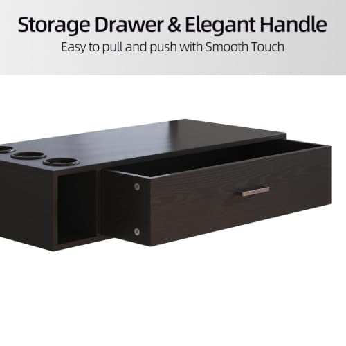 Wall Mount Salon Station Organizer with 3 Dryer Holders