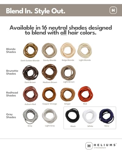 Heliums Small Hair Ties for Kids & Fine Hair - 48 Pack Black