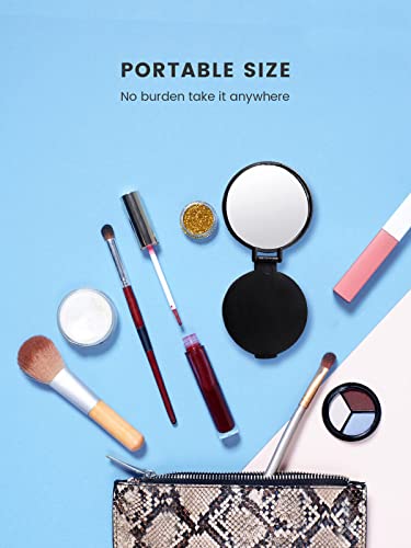 MOMIRA Compact Mirror 3-Pack - Black Small Purse Mirrors 2.4 Inch Variation of THIS listing
