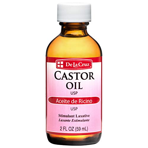 De La Cruz Castor Oil - 100% Pure Castor Oil for Hair, Skin, Eyelashes, and Eyebrows - USP Grade, 2 FL Oz