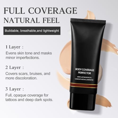 Tattoo Cover Up Makeup, Waterproof Body Concealer 3.5 fl oz