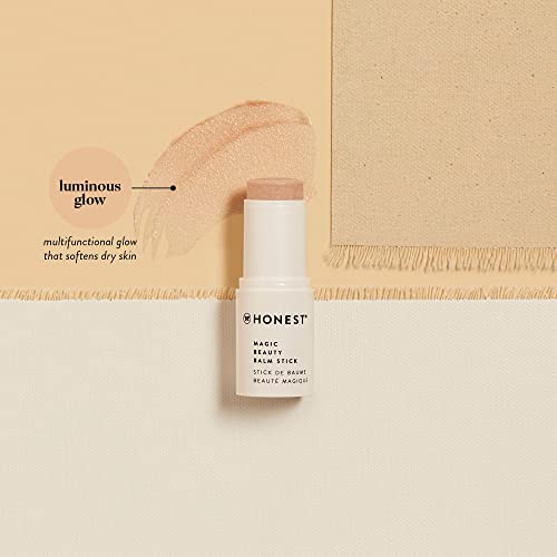 Honest Beauty Magic Beauty Balm Stick with Shea Butter, Jojoba & Argan Oil | Multitasking Balm Stick | EWG Certified & Hypoallergenic & Non-Comedogenic | Cruelty Free | 0.4 Fl Oz