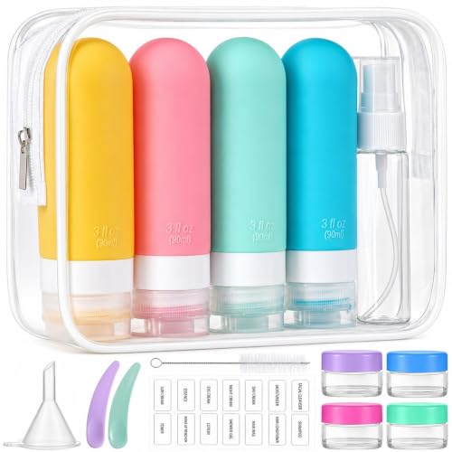 16-Piece TSA Approved Travel Bottle Set with Toiletry Containers