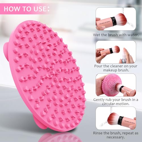 Norate Silicone Makeup Brush Cleaner Mat with Suction Cups