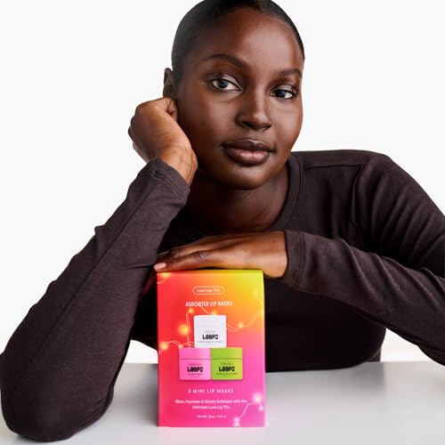 LOOPS Luxe Lips Trio Ultra Hydrating Lip Masks - Exfoliate, and Restore Hydration Below the Surface - Lip Balm, Stocking Stuffer