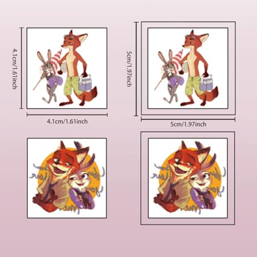 40Pcs Zootopia Temporary Tattoo Stickers for Kids