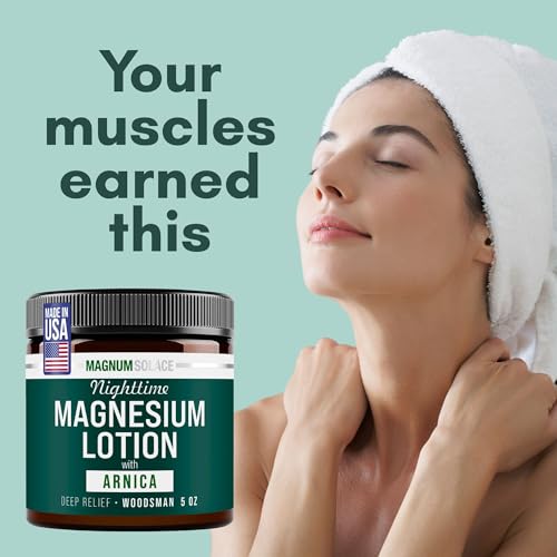 Nighttime Magnesium Lotion with Arnica ? Soothing Relief & Relaxation, Highly Concentrated Magnesium for Muscles & Joints ? Apply to Legs or Feet Before Bed ? Skin-Friendly