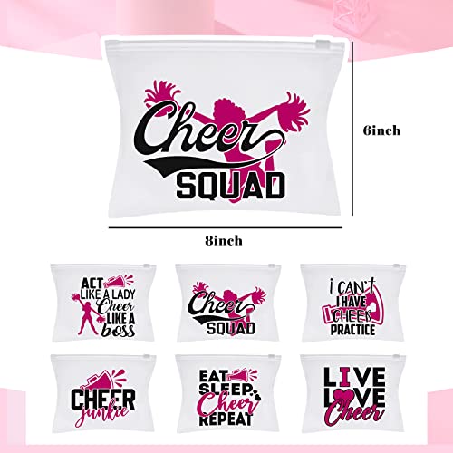 Cheer Makeup Bags for Girls, 60-Pack Cheerleader Cosmetic Cases