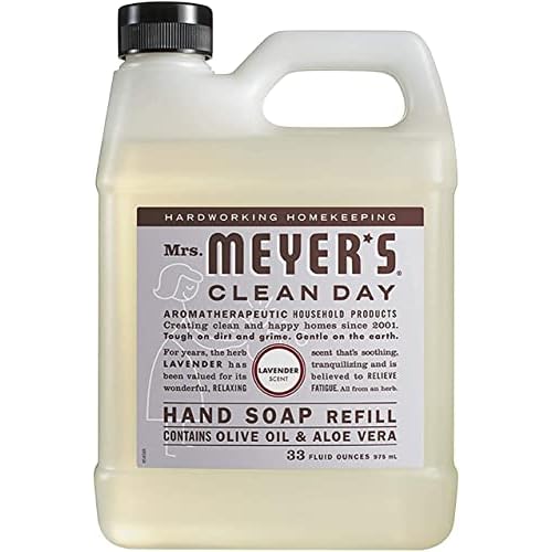 Mrs. MEYER'S CLEAN DAY Liquid Hand Soap Refill Scent Variety Pack (Lemon Verbena + Lavender + Basil)