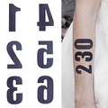 Temporary Number Tattoos 0-9 | 50-Pack Waterproof Sports
