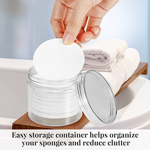 GAINWELL 50-Count Facial Sponges with Storage Container