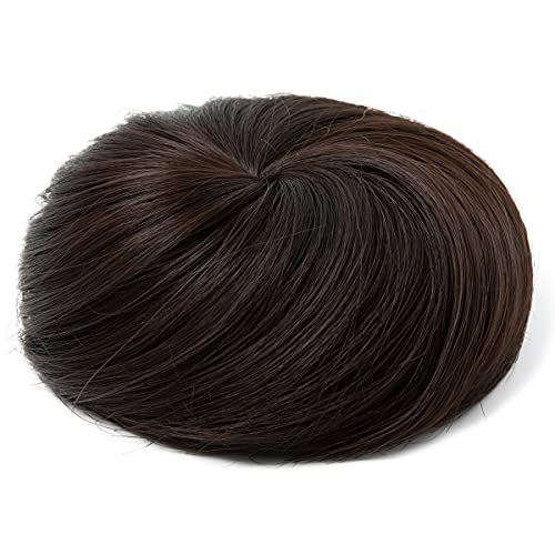 SARLA Dark Brown Drawstring Hair Bun Extension Updo