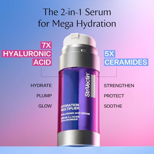 StriVectin Multi Action Hydration Multiplier Serum with Hyaluronic Acid, Ceramides and Peptides for Dehydrated, Dry Skin