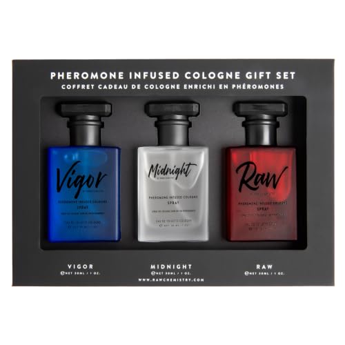 Pheromone Cologne for Men Set - Raw Vigor Midnight 3oz