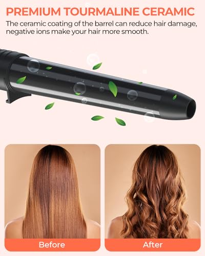 Ohuhu 5-in-1 Curling Wand Set with 5 Ceramic Barrels & Heat Glove
