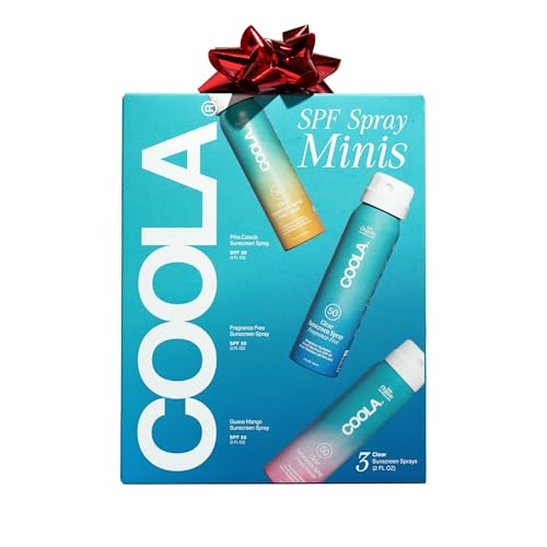 COOLA Organic Sunscreen SPF 50 & 30 Sunblock Spray Kit, Dermatologist Tested Skin Care for Daily Protection, Vegan and Gluten Free,Travel Size, 2 Fl Oz, 3 Pack