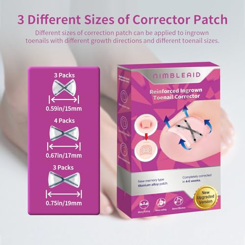 10 Patchs X-Shaped Upgrade Titanium Alloy Ingrown Toenail Corrector,At Home Ingrown Toenail Treatment for Man and Women,Ingrown Toenail Removal Kit,Curved Toenail Straightener (Small Size)