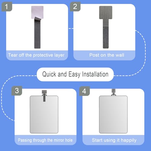 Fogless Shower Mirror for Shaving 9" x 7" Anti-Fog Bathroom