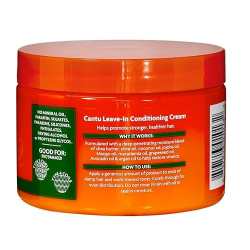 Cantu Shea Butter for Natural Hair Leave in Conditioning Cream, 12 Ounce