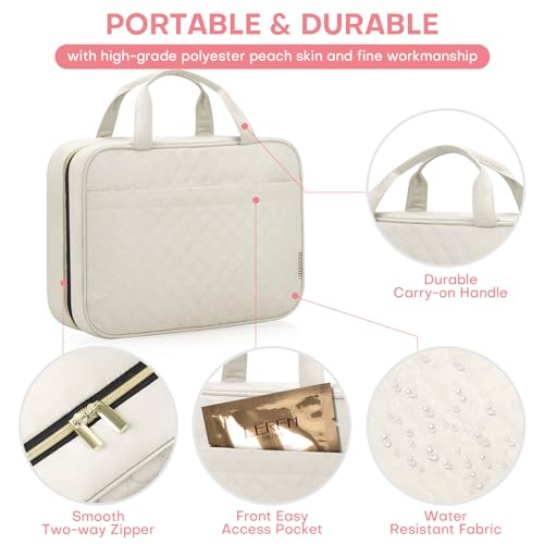 Travel Size Toiletry Bag for Women - Water-Resistant Makeup Organizer