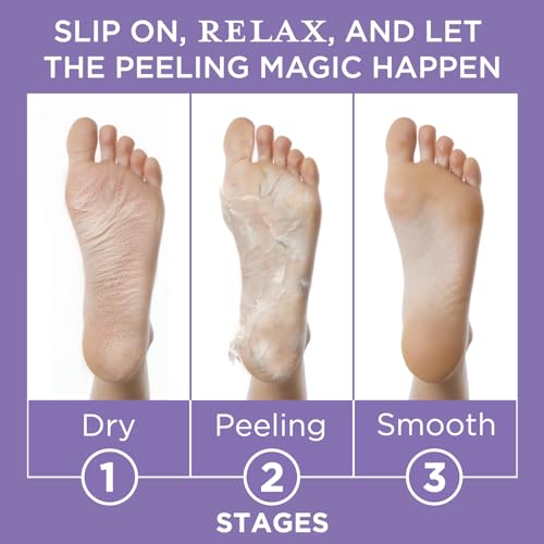 Lee Beauty Exfoliating Foot Peeling Mask for Dry Cracked Feet - 4 Pack